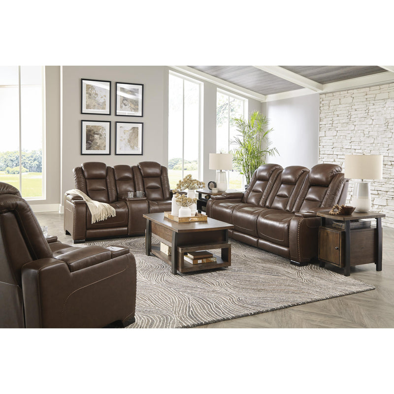 Signature Design by Ashley The Man-Den Power Reclining Leather Match Loveseat U8530618 IMAGE 15