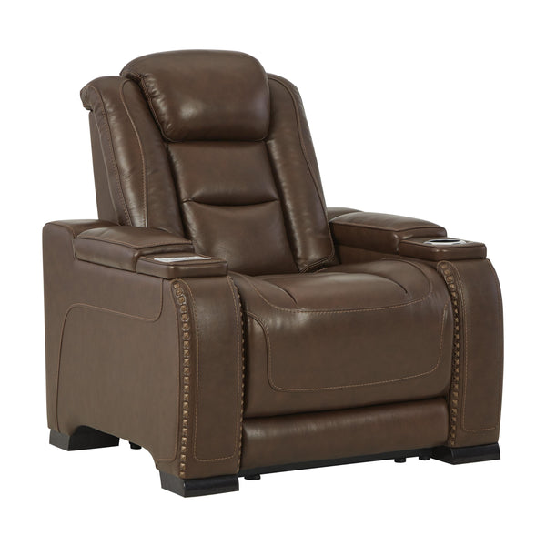Signature Design by Ashley The Man-Den Power Leather Match Recliner U8530613 IMAGE 1