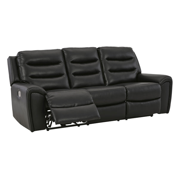 Signature Design by Ashley Warlin Power Reclining Leather Look Sofa 6110515 IMAGE 1