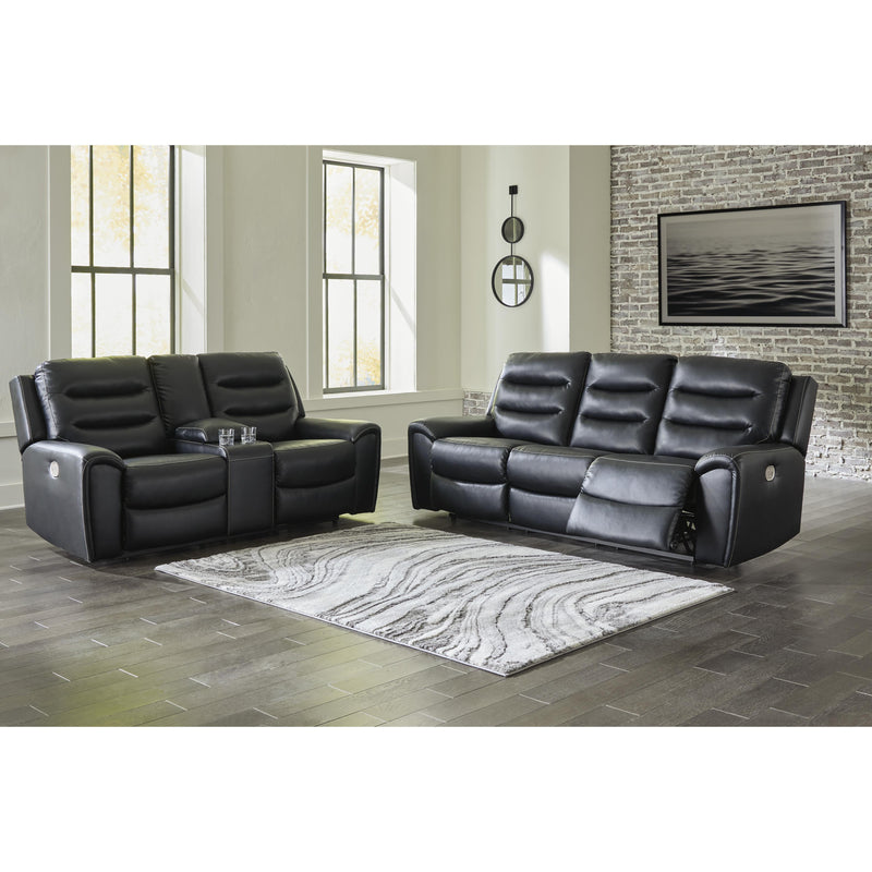 Signature Design by Ashley Warlin Power Reclining Leather Look Sofa 6110515 IMAGE 8