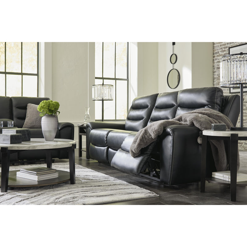 Signature Design by Ashley Warlin Power Reclining Leather Look Sofa 6110515 IMAGE 9