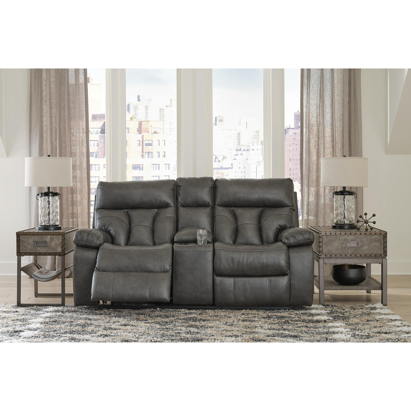 Signature Design by Ashley Willamen Power Reclining Leather Look Loveseat 1480194 IMAGE 5