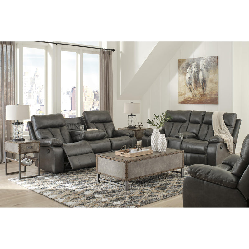 Signature Design by Ashley Willamen Power Reclining Leather Look Loveseat 1480194 IMAGE 9