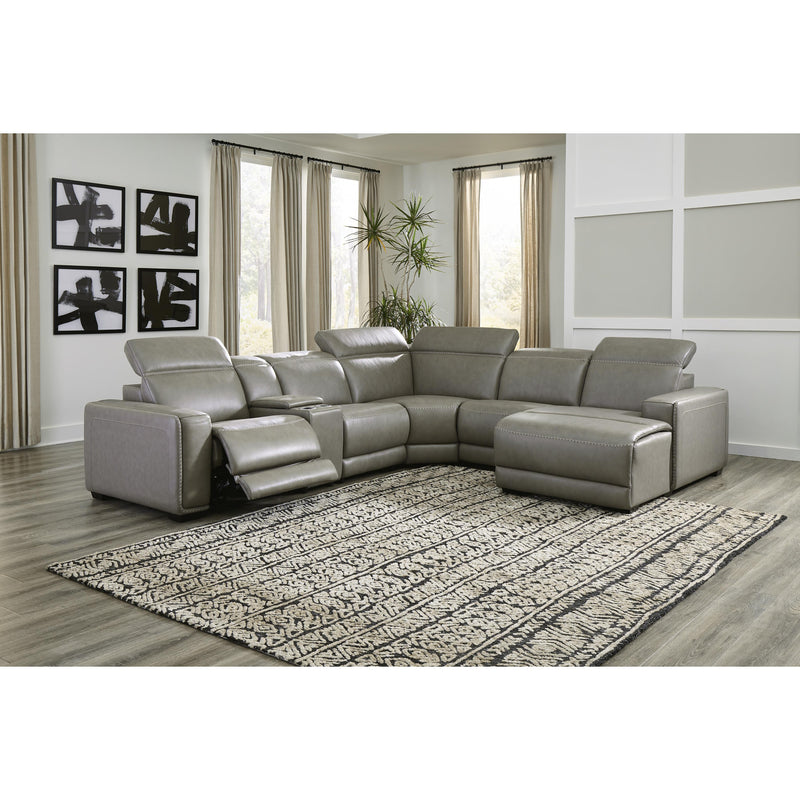 Signature Design by Ashley Correze Power Reclining Leather 6 pc Sectional U9420258/U9420257/U9420246A/U9420277/U9420246/U9420297 IMAGE 2