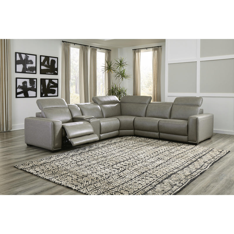 Signature Design by Ashley Correze Power Reclining Leather 6 pc Sectional U9420258/U9420257/U9420246A/U9420277/U9420246/U9420262 IMAGE 2