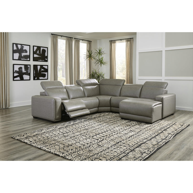 Signature Design by Ashley Correze Power Reclining Leather 5 pc Sectional U9420246/U9420246A/U9420258/U9420277/U9420297 IMAGE 2