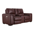  Manufacturer Color_Garnet  Motion Type_Power Recline  -- Alessandro Power Reclining Leather Match Loveseat with Console IMAGE 1