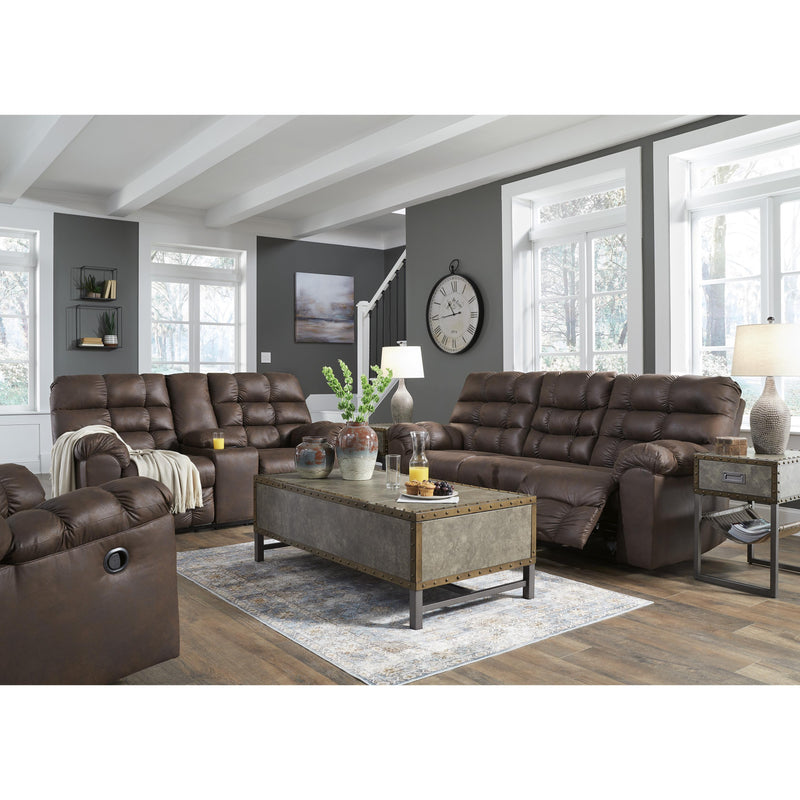 Signature Design by Ashley Derwin Reclining Leather Look Loveseat 2840194 IMAGE 10