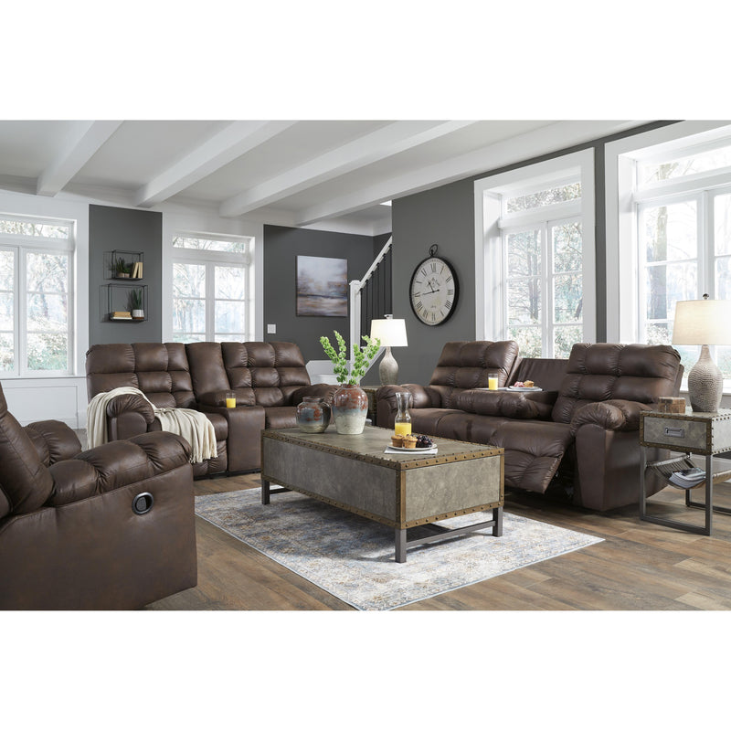 Signature Design by Ashley Derwin Reclining Leather Look Loveseat 2840194 IMAGE 13
