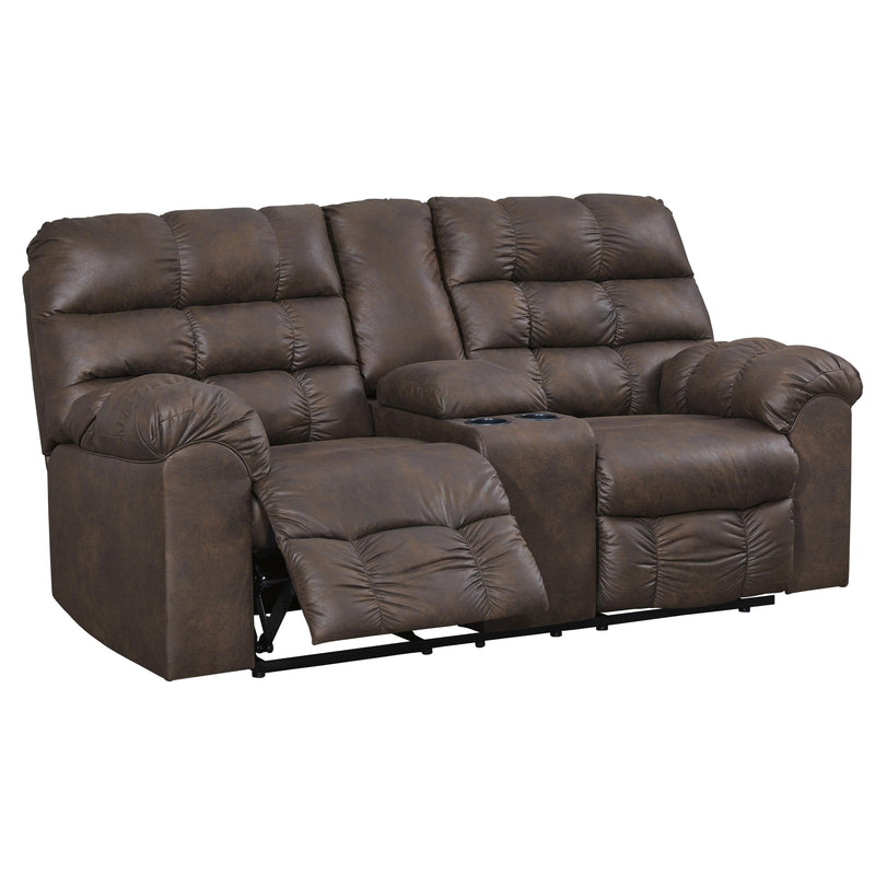 Signature Design by Ashley Derwin Reclining Leather Look Loveseat 2840194 IMAGE 2