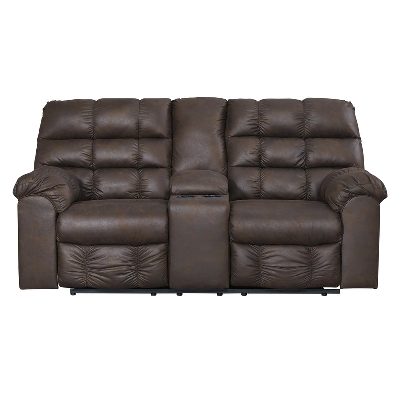 Signature Design by Ashley Derwin Reclining Leather Look Loveseat 2840194 IMAGE 3