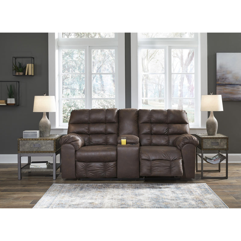 Signature Design by Ashley Derwin Reclining Leather Look Loveseat 2840194 IMAGE 6