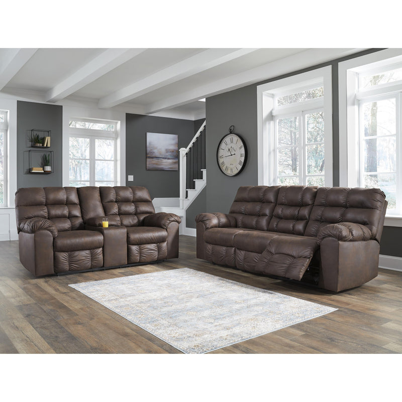 Signature Design by Ashley Derwin Reclining Leather Look Loveseat 2840194 IMAGE 7