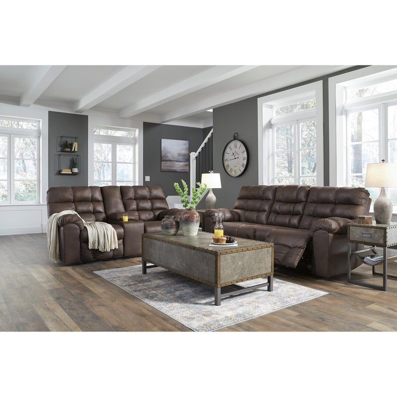 Signature Design by Ashley Derwin Reclining Leather Look Loveseat 2840194 IMAGE 8