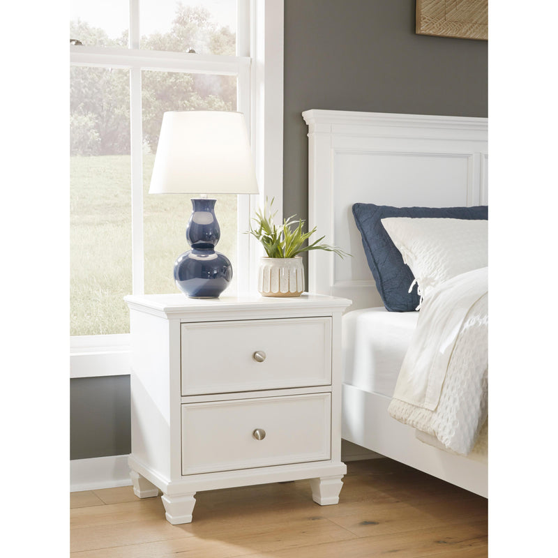 Larkin White 23 2 Drawer Nightstand