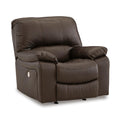  Manufacturer Color_Dark Brown  Motion Type_Power  -- Leesworth Power Rocker Leather Match Recliner IMAGE 1