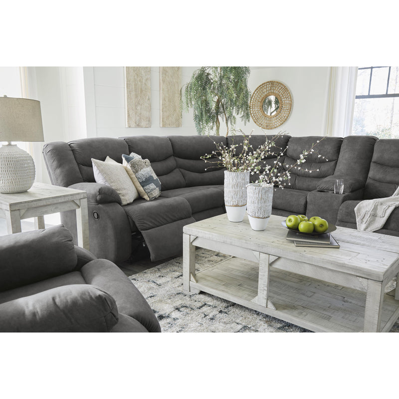 2 piece sectional online with chaise and recliner