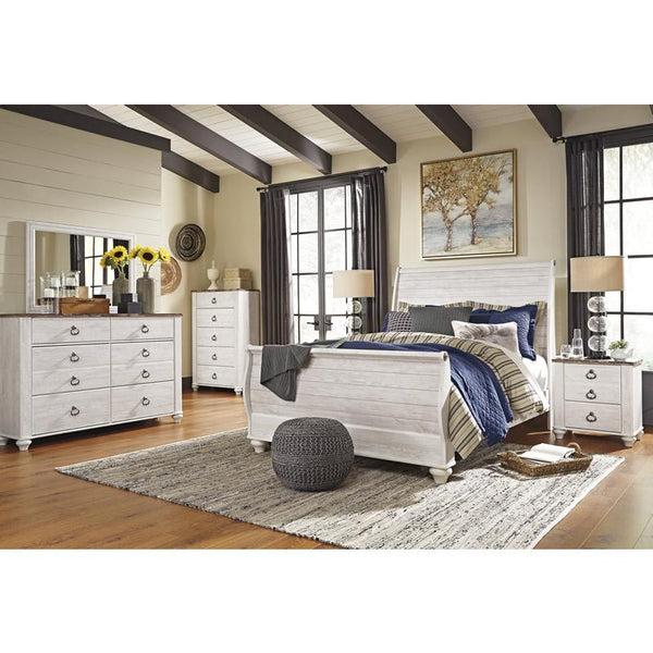 Signature Design by Ashley Willowton B267 6 pc Queen Sleigh Bedroom Set IMAGE 1